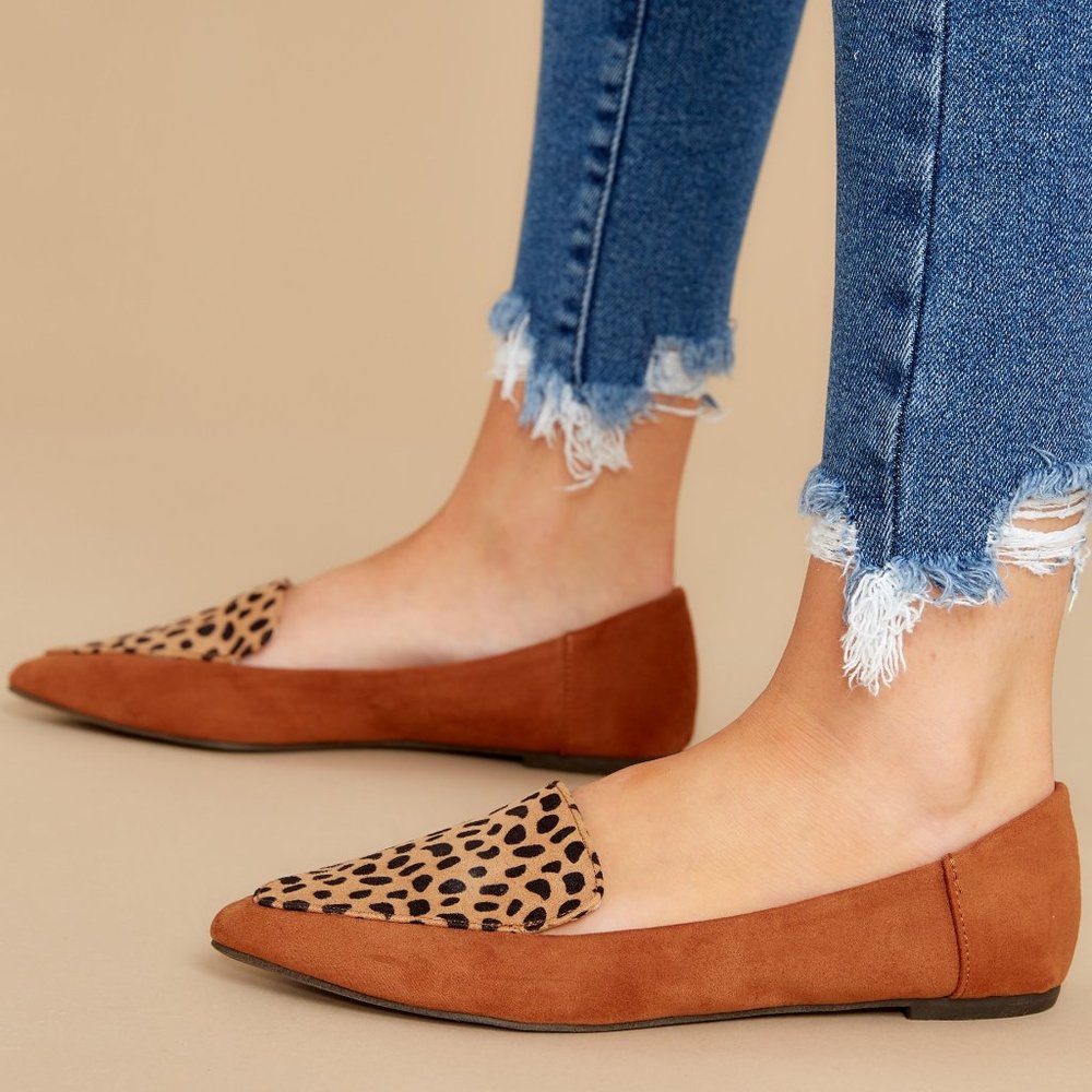 Mystery Afoot Cognac Cheetah Loafers